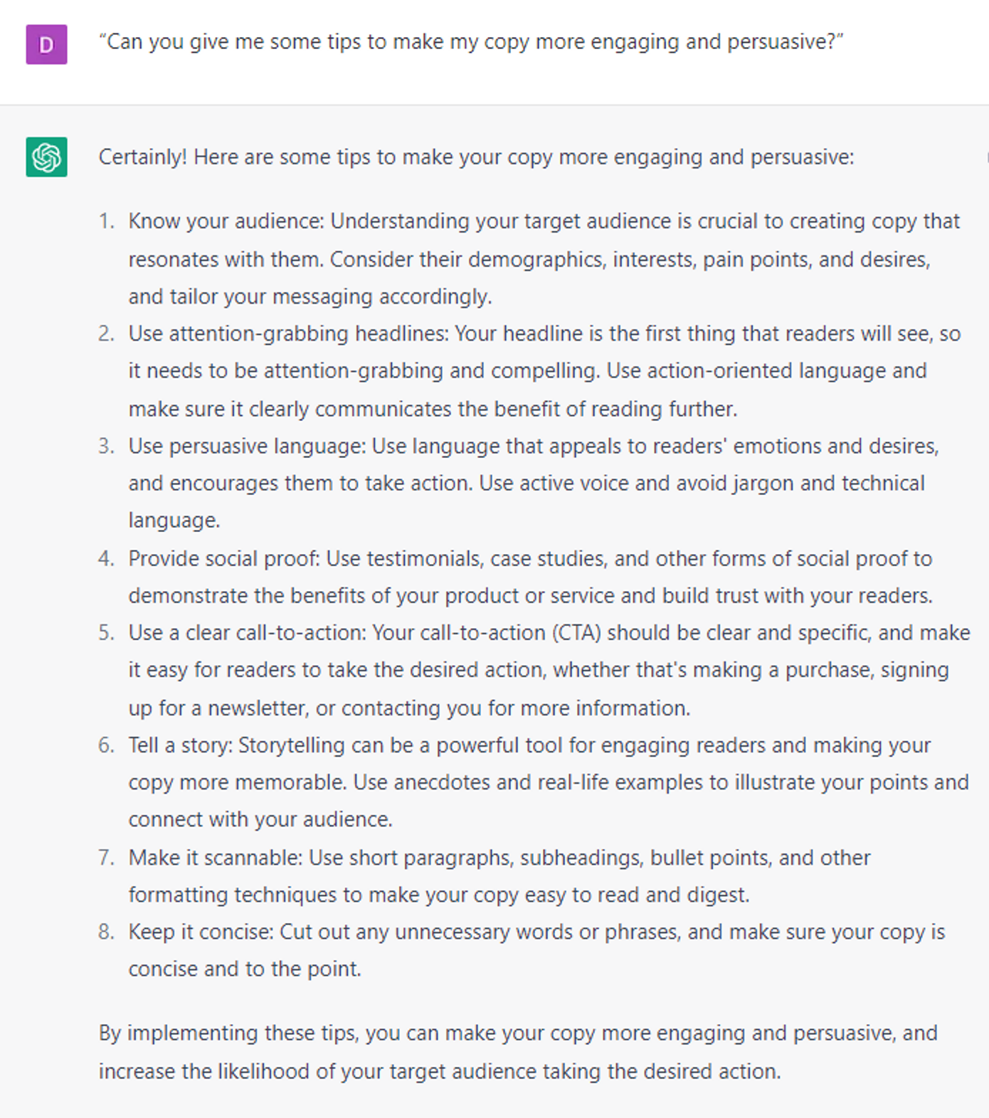 Improving your existing copy