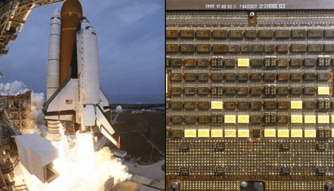 The Space Shuttle originally operated with IBM AP-101 computers